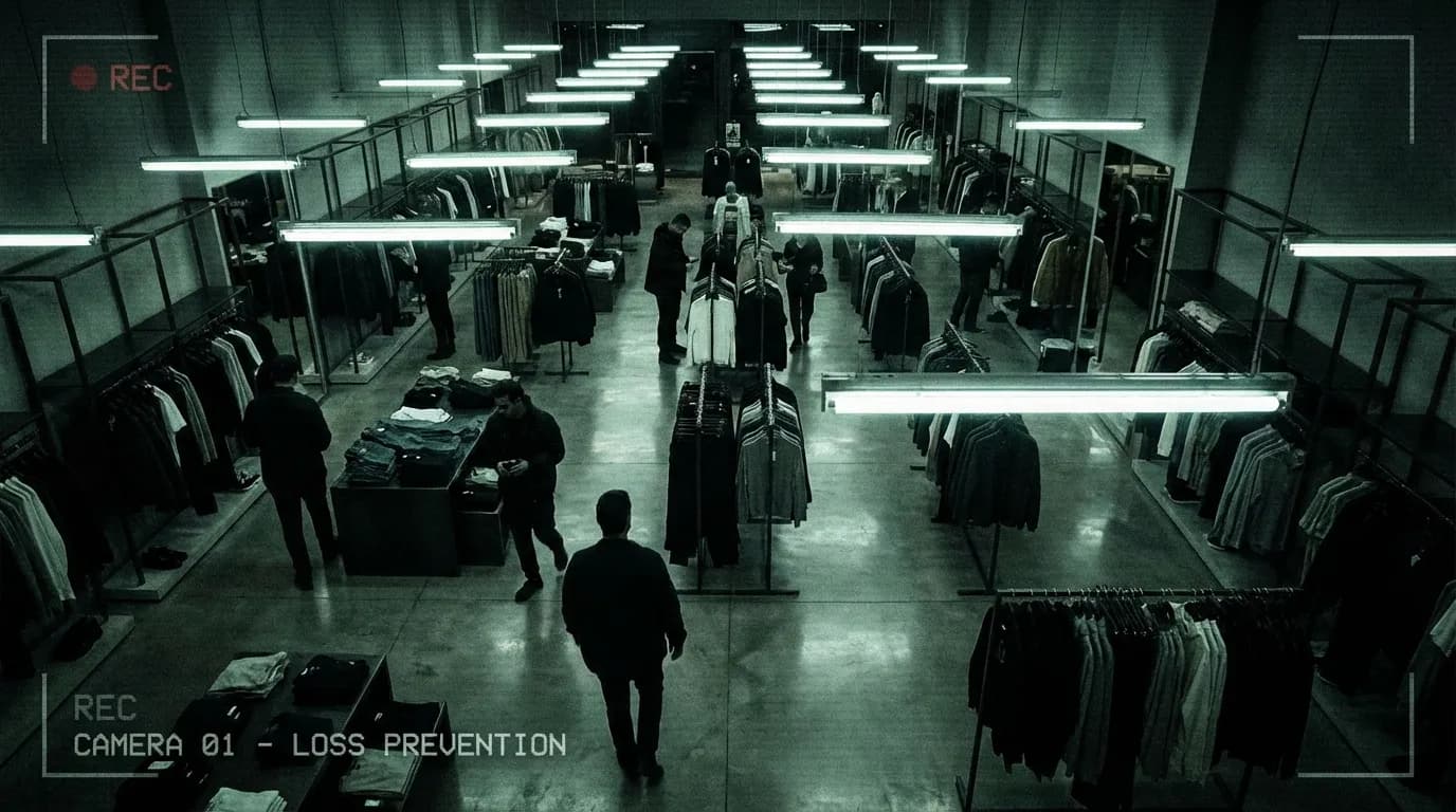 Self-checkout area monitored by AI theft detection