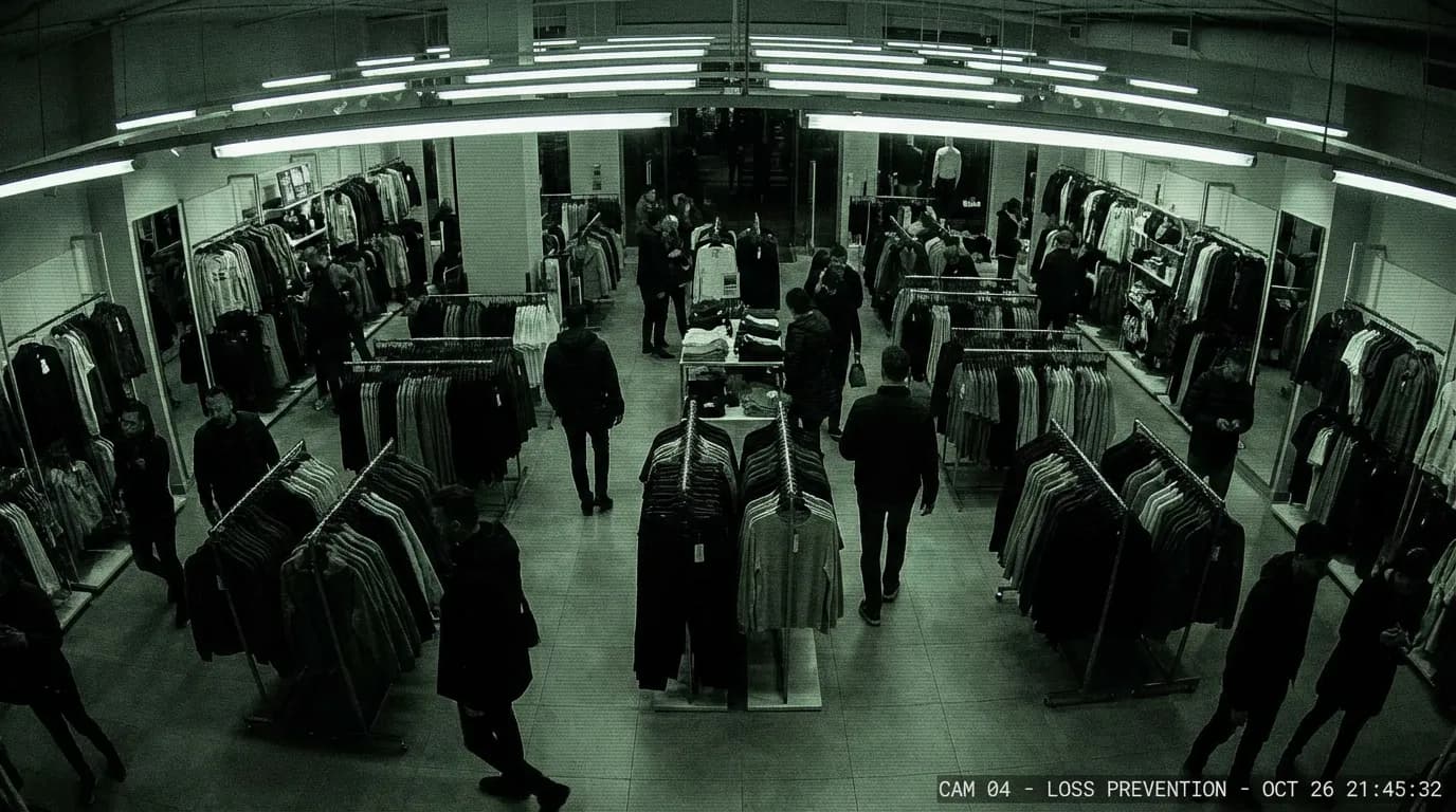 Grocery store aisle with real-time AI monitoring